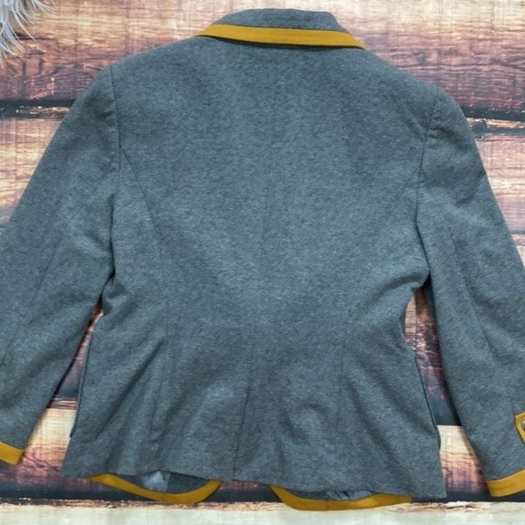 RELISTED Grey Blazer OBR Mustard Yellow Trim - Picture 10 of 12